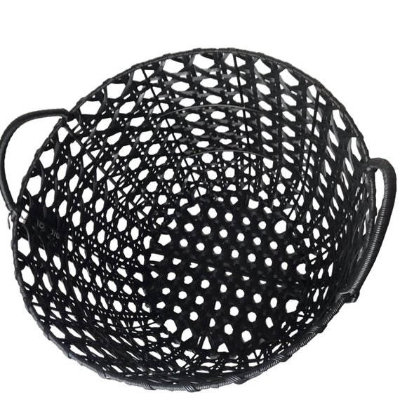 NEW NWT Kensie Storage Basket Tote Hamper Organizer Bin Woven Black 16" Tall - Picture 9 of 14